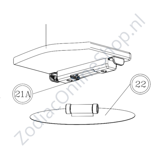 Z60518 - zitplank 85cm - modellen vanaf 2005 tm 2014 - grijs - Quickfit