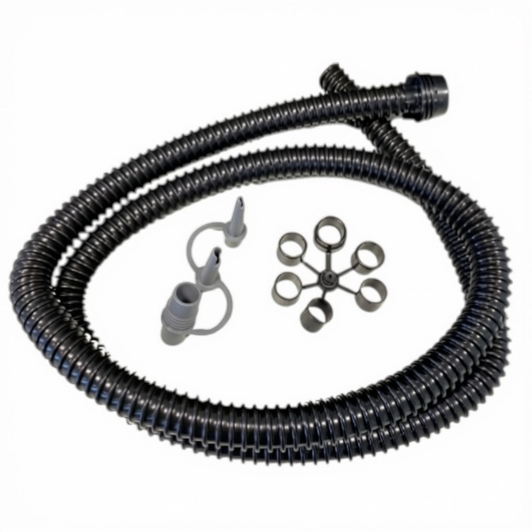 Zodiac Online Shop zwarte Bravo pompslang van 1,70 meter met universele adapterset voor rubberboten