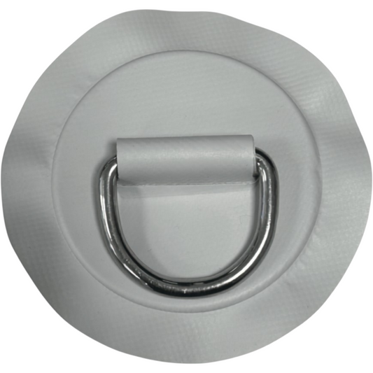 Z2303 - D-ring 53mm rond, lichtgrijs PVC materiaal