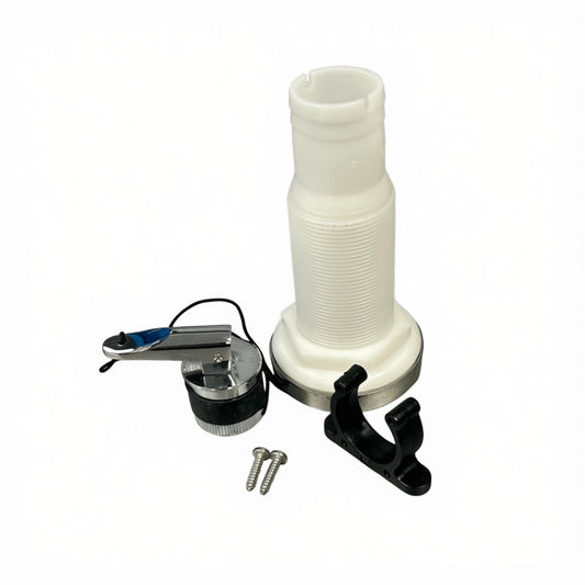 Z67070 - kit bouchon d’autovideur inox D34, support et passe-coque inclus