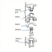 Zodiac Online Shop technische tekening van Z6852 zwarte ventielpakking voor Zodiac en Bombard rubberbootventielen