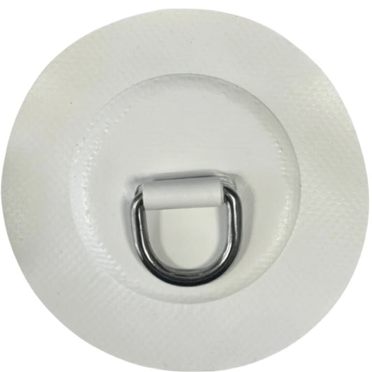 Z6127 - D-ring 25mm rond, wit PVC materiaal