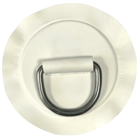 Z6128 - D-ring 53mm rond, wit PVC materiaal
