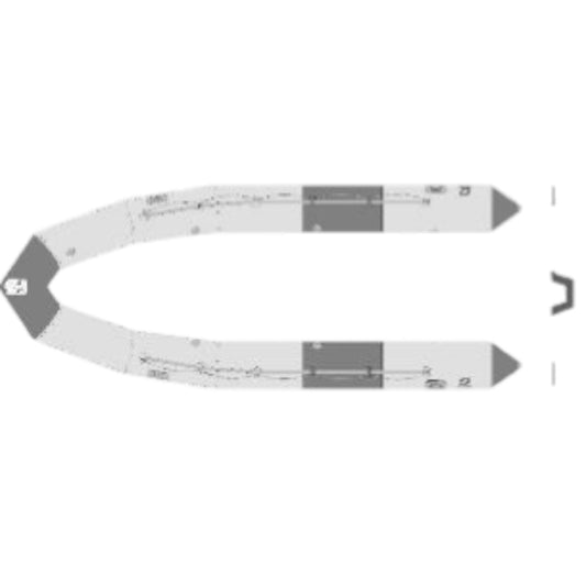 Tube Zodiac Pro Open 650 in Hypalon Neopreen materiaal in lichtgrijs met medium grijs