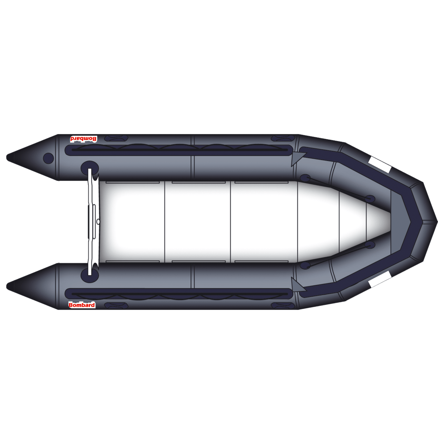 Bombard Commando C5 rubberboot met aluminium vlonderdelen en deelbare houten kiel