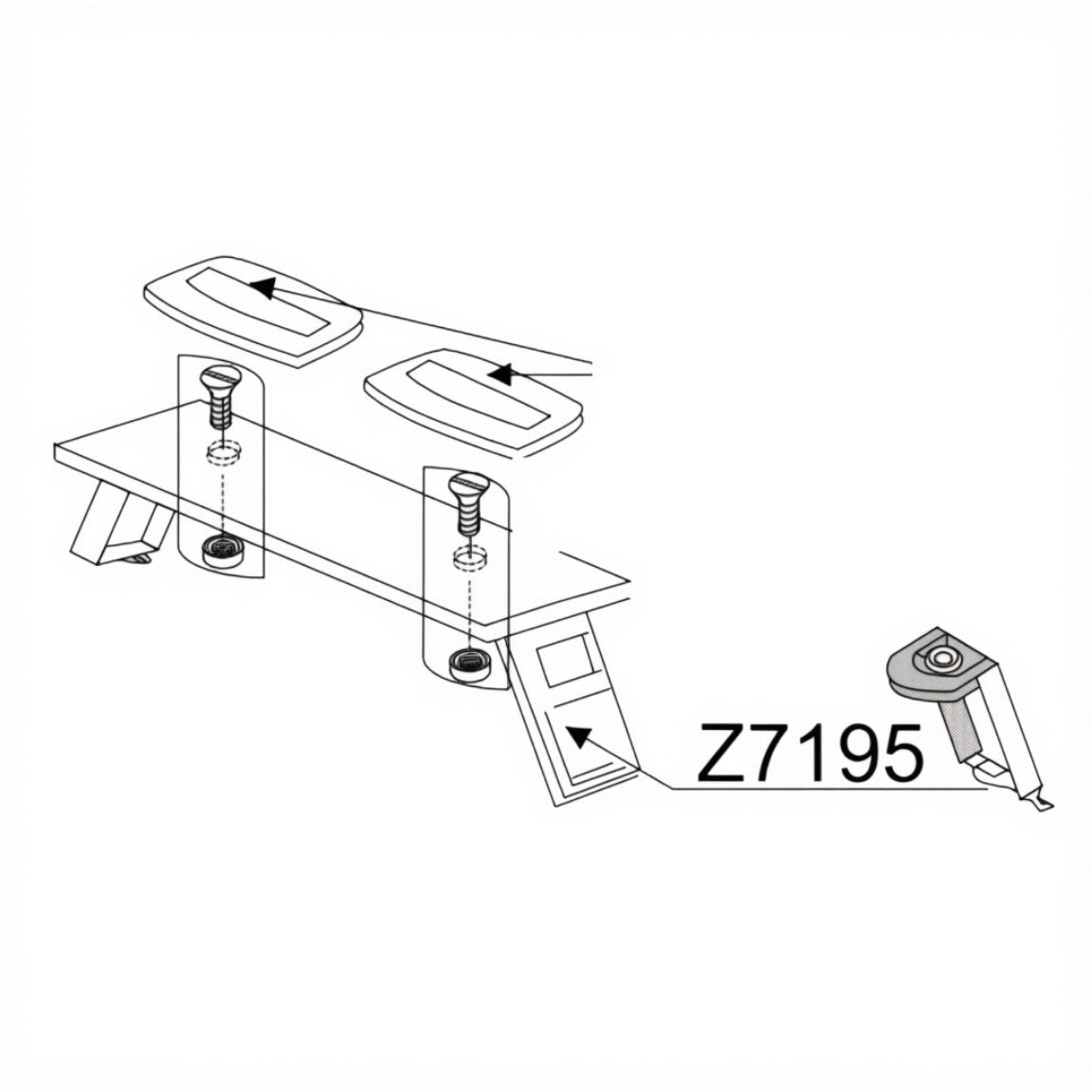 Zodiac Online Shop aluminium banksteun voor zitplank op rails voor Zodiac Futura, Classic en Bombard Commando boten