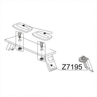 Zodiac Online Shop aluminium banksteun voor zitplank op rails voor Zodiac Futura, Classic en Bombard Commando boten