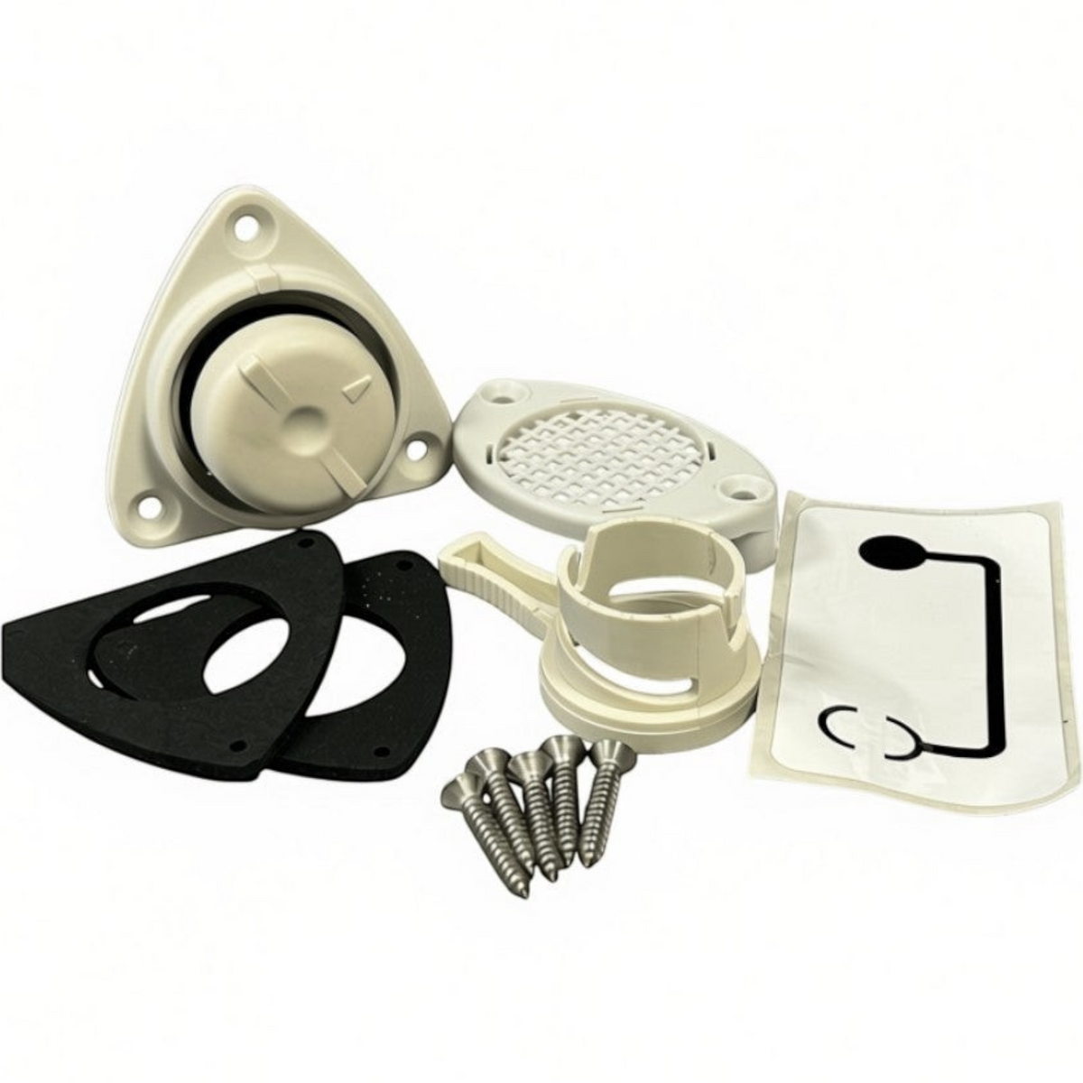 Zodiac Online Shop grijze zelflozer kit met schuifsysteem, inclusief pakkingen, schroeven en membraan voor rubberboten.