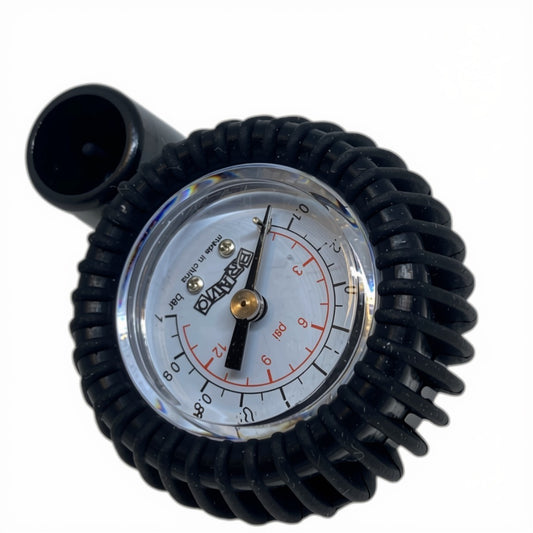 Zodiac Online Shop manometer voor rubberboten tot 1 bar met zwarte beschermrand en universele adapterset