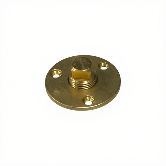 Zodiac Online Shop messing stop voor dubbele bodem van RIB rubberboten met 25mm diameter en schroefdraad