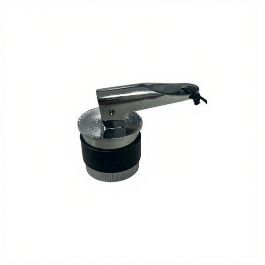 Zodiac Online Shop RVS zelflozerstop van 34 mm met zwarte kunststof houder voor rubberboten