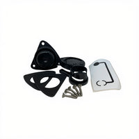 Zodiac Online Shop complete zwarte zelflozer kit met schuifsysteem, pakkingen en schroeven voor rubberboten