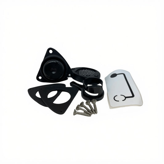 Zodiac Online Shop complete zwarte zelflozer kit met schuifsysteem, pakkingen en schroeven voor rubberboten